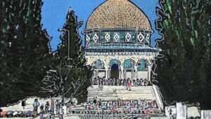 IMG_20240416_102146_175-300x169 التشكيلية ميسلون فرج .. ألوانها عراقية الانتماء وتميل للقضية الفلسطنية