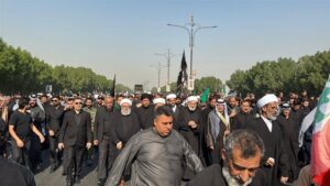 Doc-P-506560-638673387054277816-300x169 بحضور فلسطين ولبنان.. تشييع رمزي ضخم لنعش السيدة الزهراء "ع" في البصرة (فيديو)