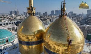 img_20250119_111424_6072177140883960533713-300x180 الصور.. تنظيف وجلي البلاطات الذهبية لقبتي الإمامين الجوادين (عليهم السلام) استعداداً لمراسيم استبدال الرايتين في ذكرى استشهاد الإمام موسى الكاظم (عليه السلام) في 25 من شهر رجب {الأحد المقبل}.
