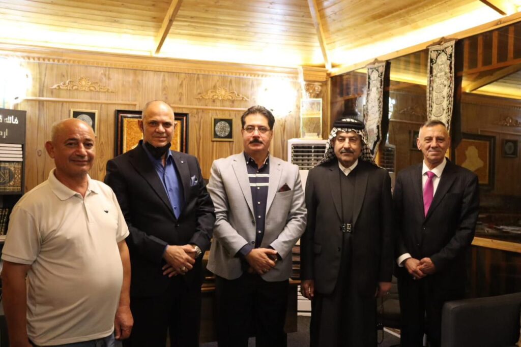 img-20251001-wa00426121496452839535116-1024x683 زار الاستاذ طالب عبدالوهاب الساعدي امين عام الانتفاضة الشعبانية والوفد المرافق له الشيخ محمد الصيهود امين عام تجمع اجيال