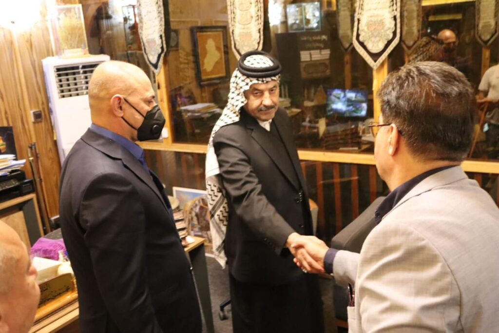 img-20251001-wa00458636273760391740237-1024x683 زار الاستاذ طالب عبدالوهاب الساعدي امين عام الانتفاضة الشعبانية والوفد المرافق له الشيخ محمد الصيهود امين عام تجمع اجيال