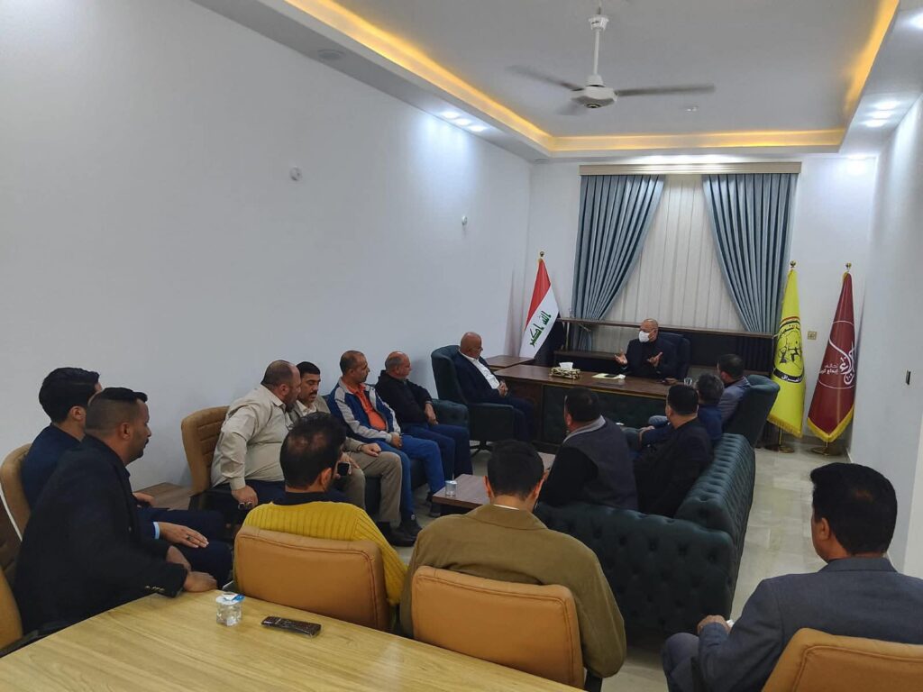 fb_img_17637444210931827276326103230452-1024x768 استقبل السيد أمين عام الانتفاضة الشعبانية طالب عبدالوهاب الساعدي ضمن تحالف إبداع كربلاء في مكتبه بكربلاء المقدسة، مجموعة من ثوار الانتفاضة الشعبانية لعام 1991